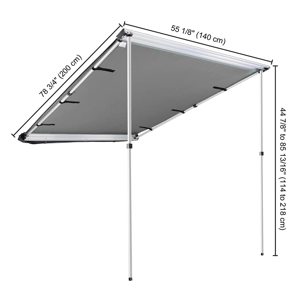 Car Awning 4' 7" x 6' 7" Rear Side Roof Rack Awning Shade