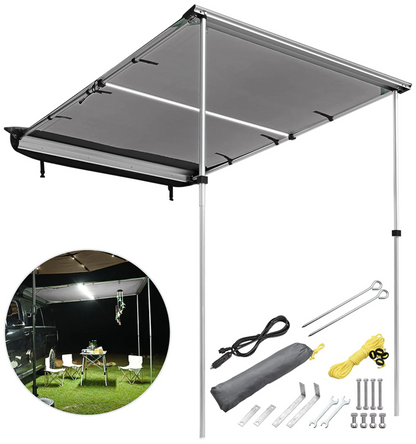 Car Awning with Detachable LED Light